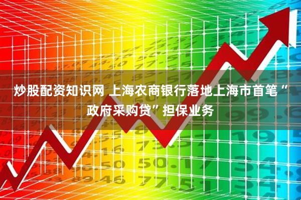 炒股配资知识网 上海农商银行落地上海市首笔“政府采购贷”担保业务